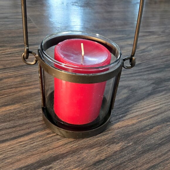 Rustic/Farmhouse/Cottagecore Style Solid Iron & Glass Candle/Lantern NWOT - Picture 6 of 6